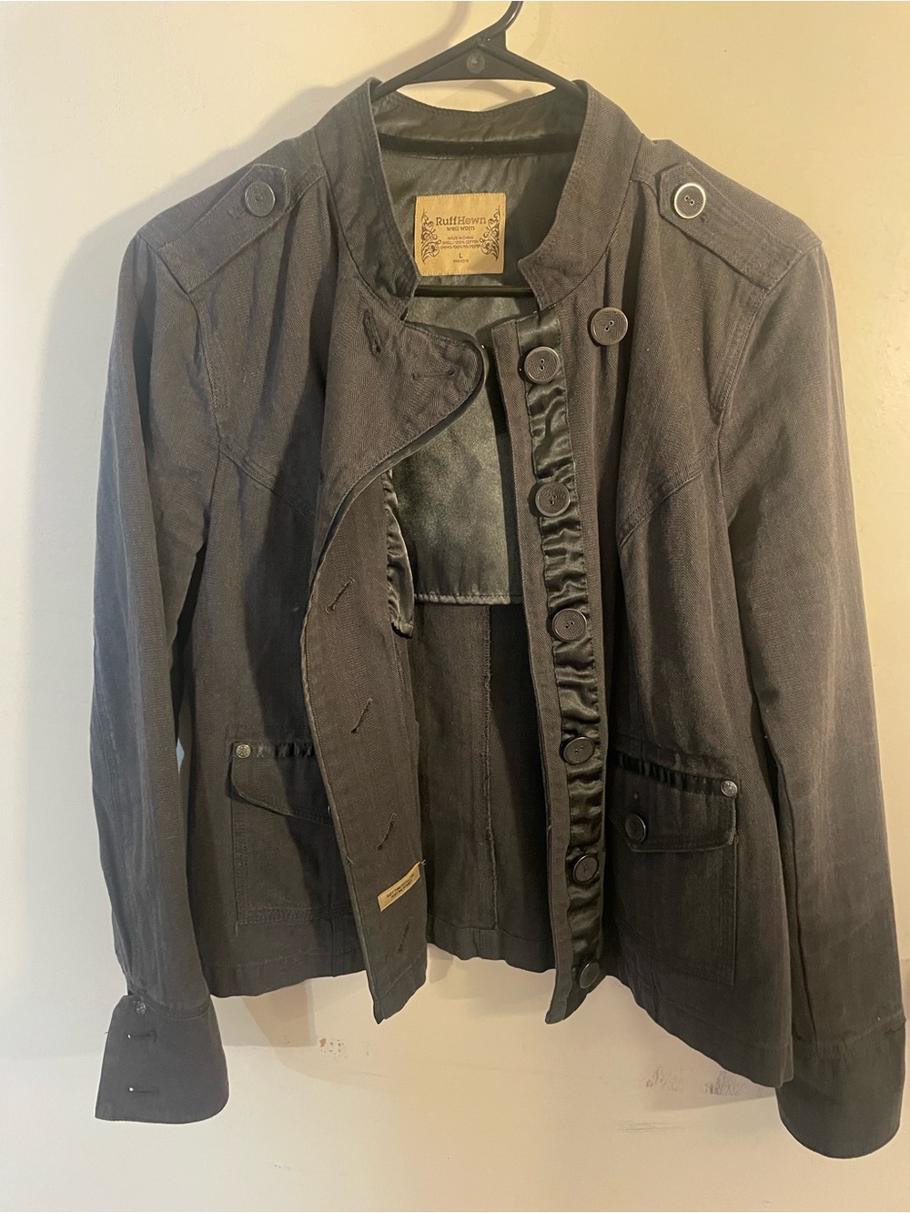 Ruff Hewn Women's Dark Blue/Gray Military-Inspired Utility Jacket